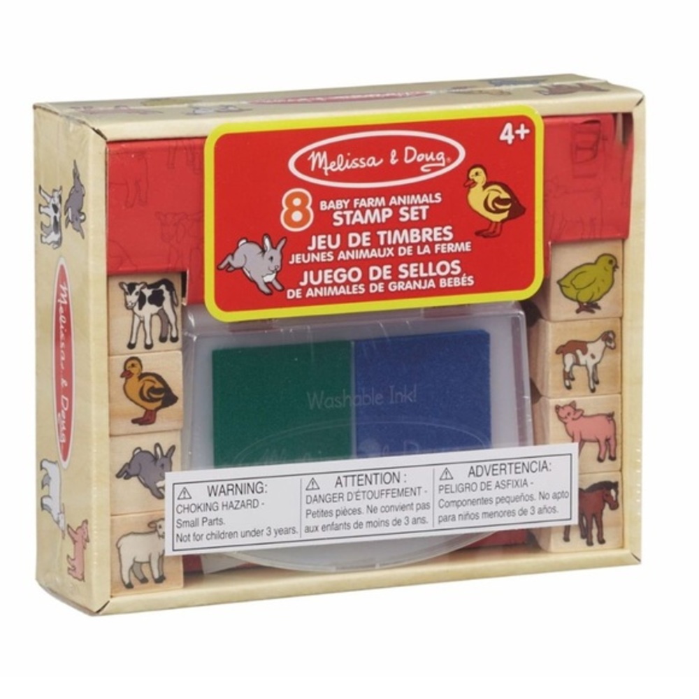 Melissa & Doug nwt Baby Farm Animals Stamp Set